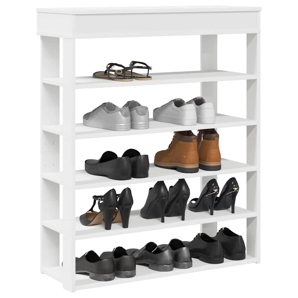 Vidaxl Shoe Rack 80x30x98 cm Behandlet trehvit