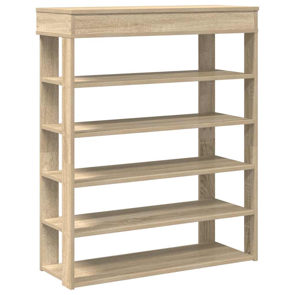 Vidaxl Shoe Rack 80x30x98 cm bearbetad trä sonoma ek färgad