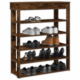 Vidaxl Shoe Rack 80x30x98 cm forarbejdet træ røget eg farvet