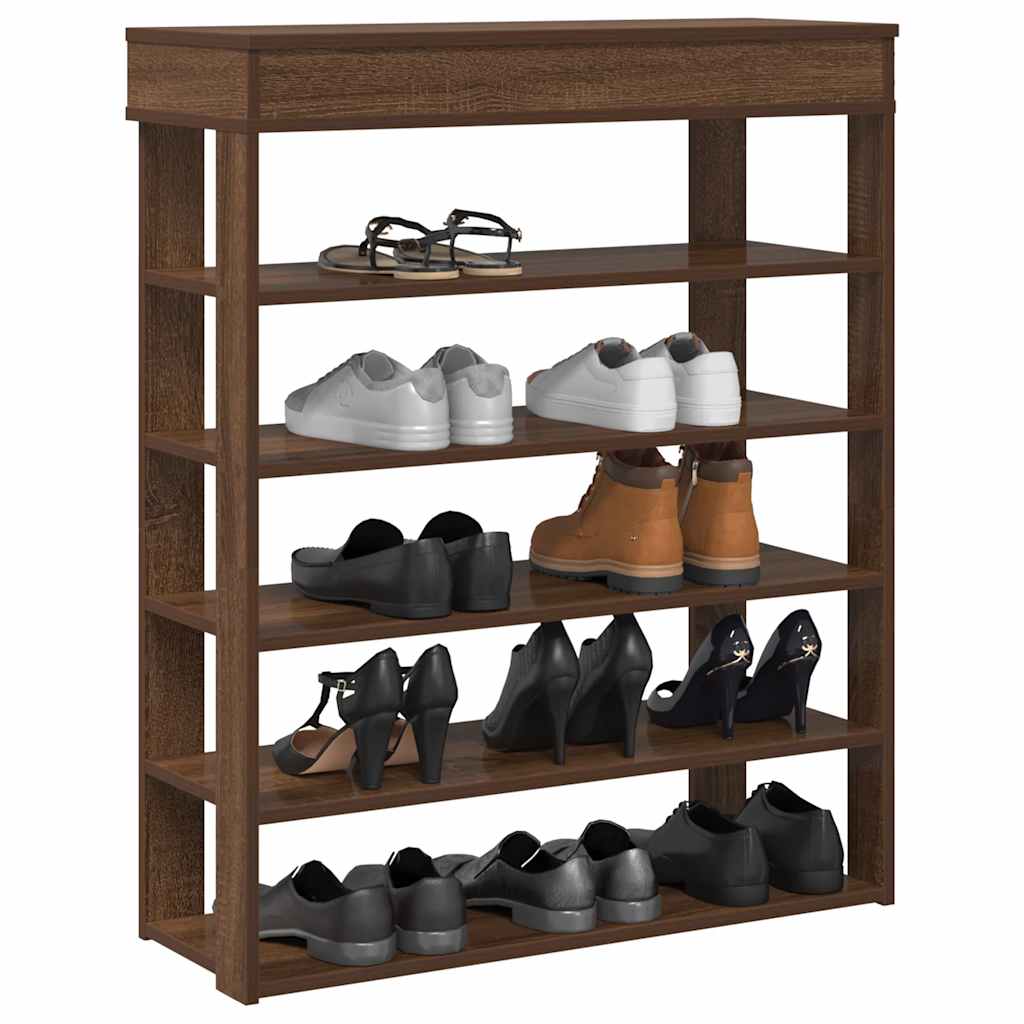 Vidaxl Shoe Rack 80x30x98 cm Behandlet trebrun eikfarge