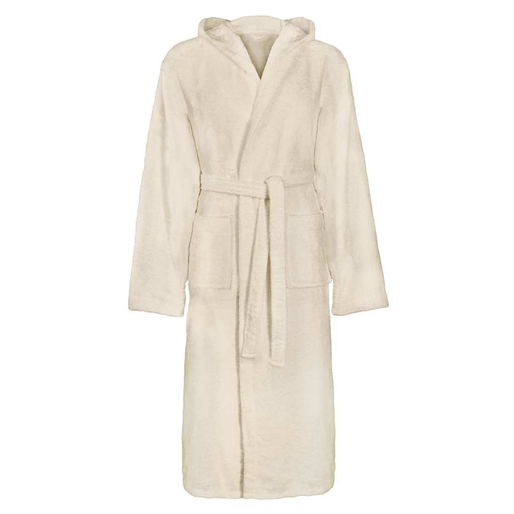 Vidaxl badjas kinn crème xl katoen