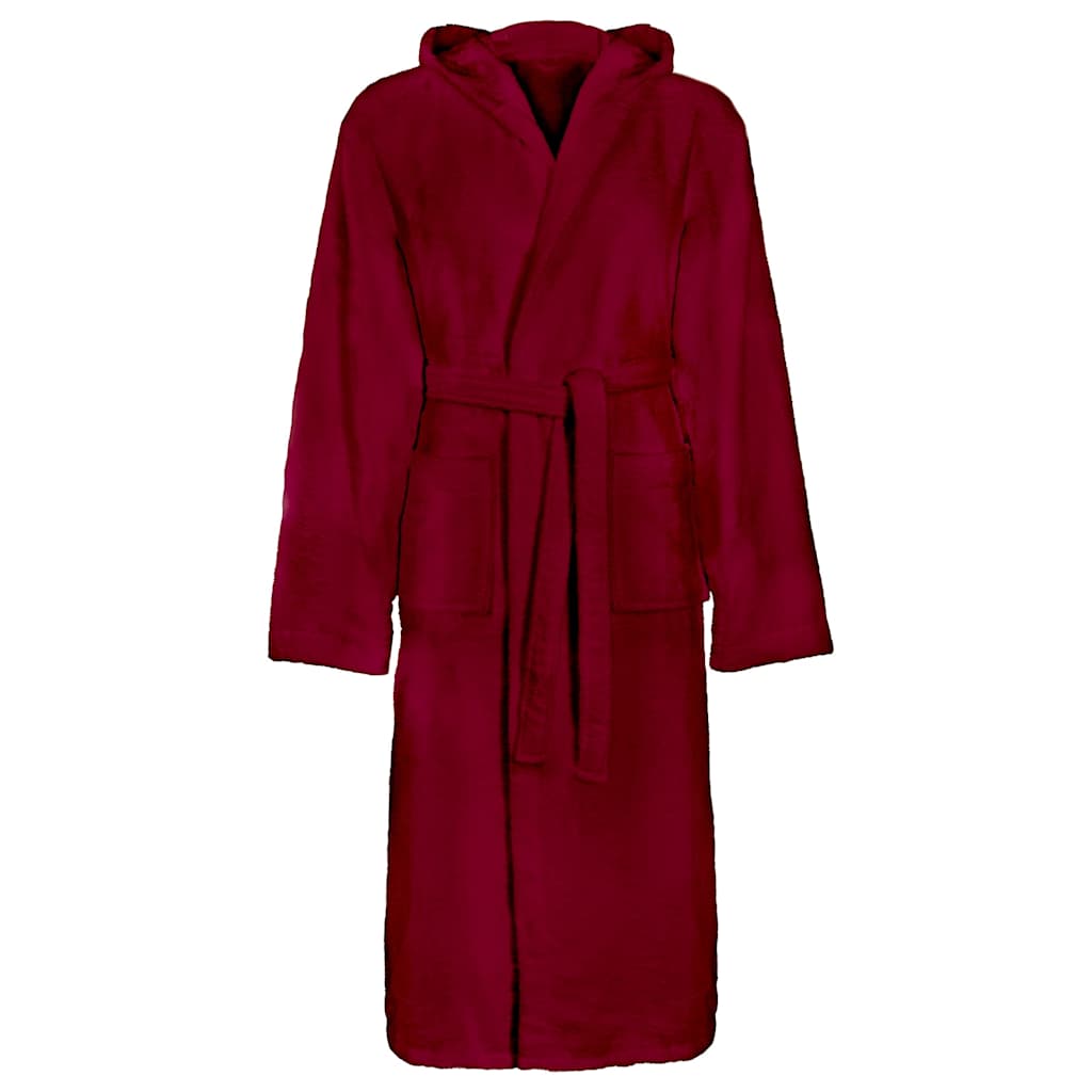 Vidaxl badjas kinn rood s katoen