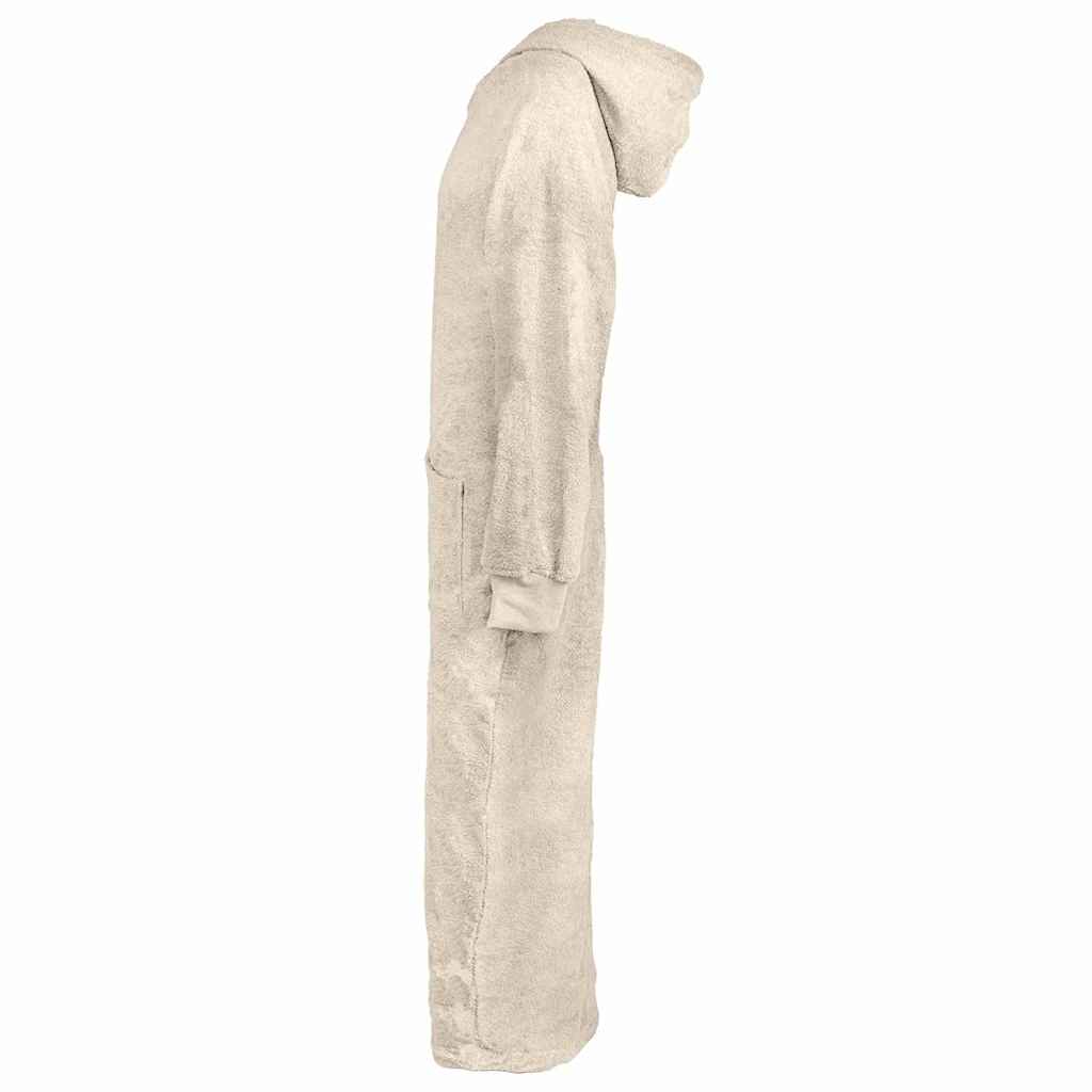 Vidaxl deken hoodie kinn crème xxl katoen