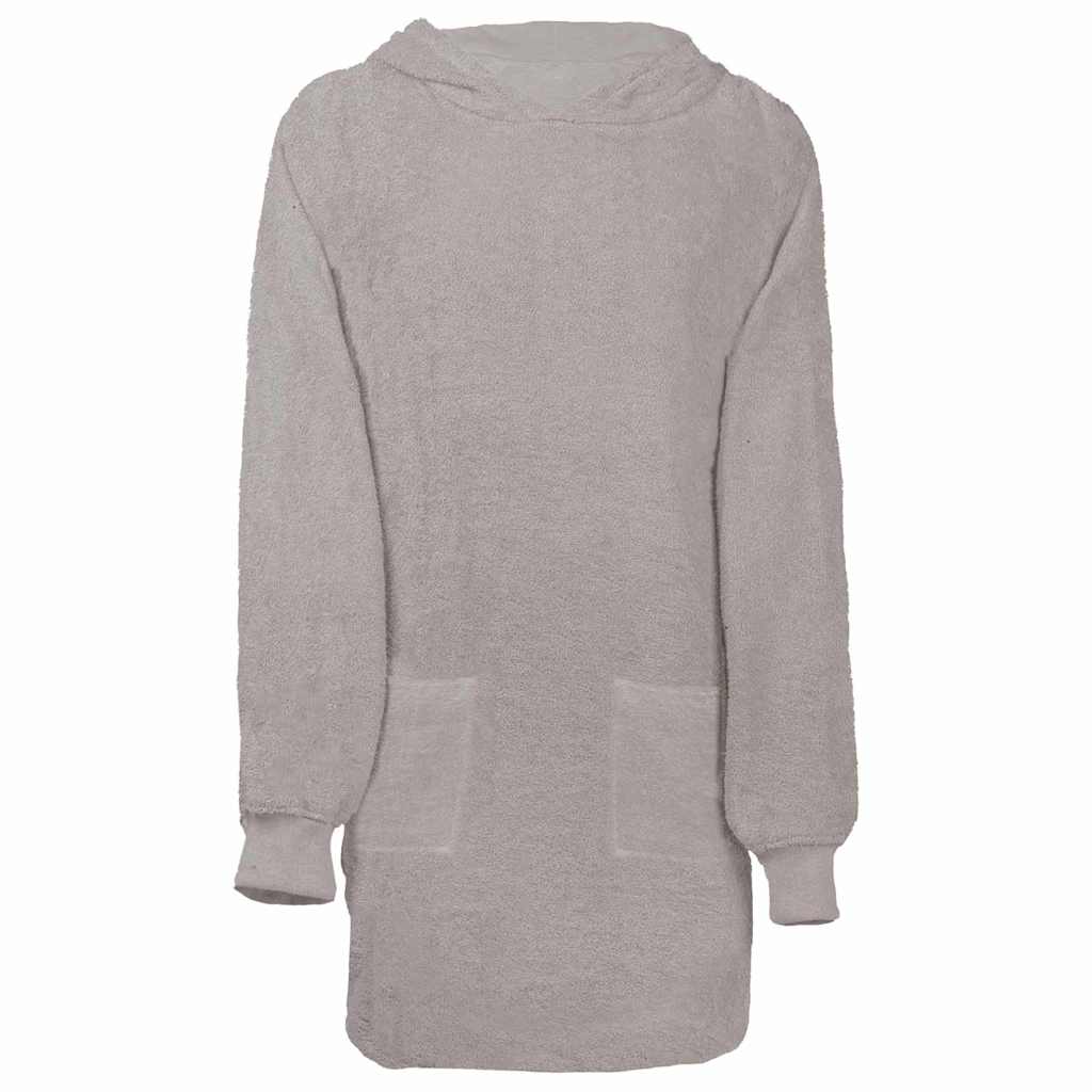 Vidaxl deken hoodie kinn grijs l katoen