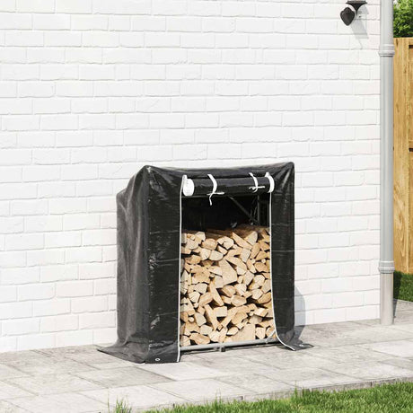 Vidaxx Kaminholzregal mit Regenschutz 100,5x40,5x110,5 cm Stahl