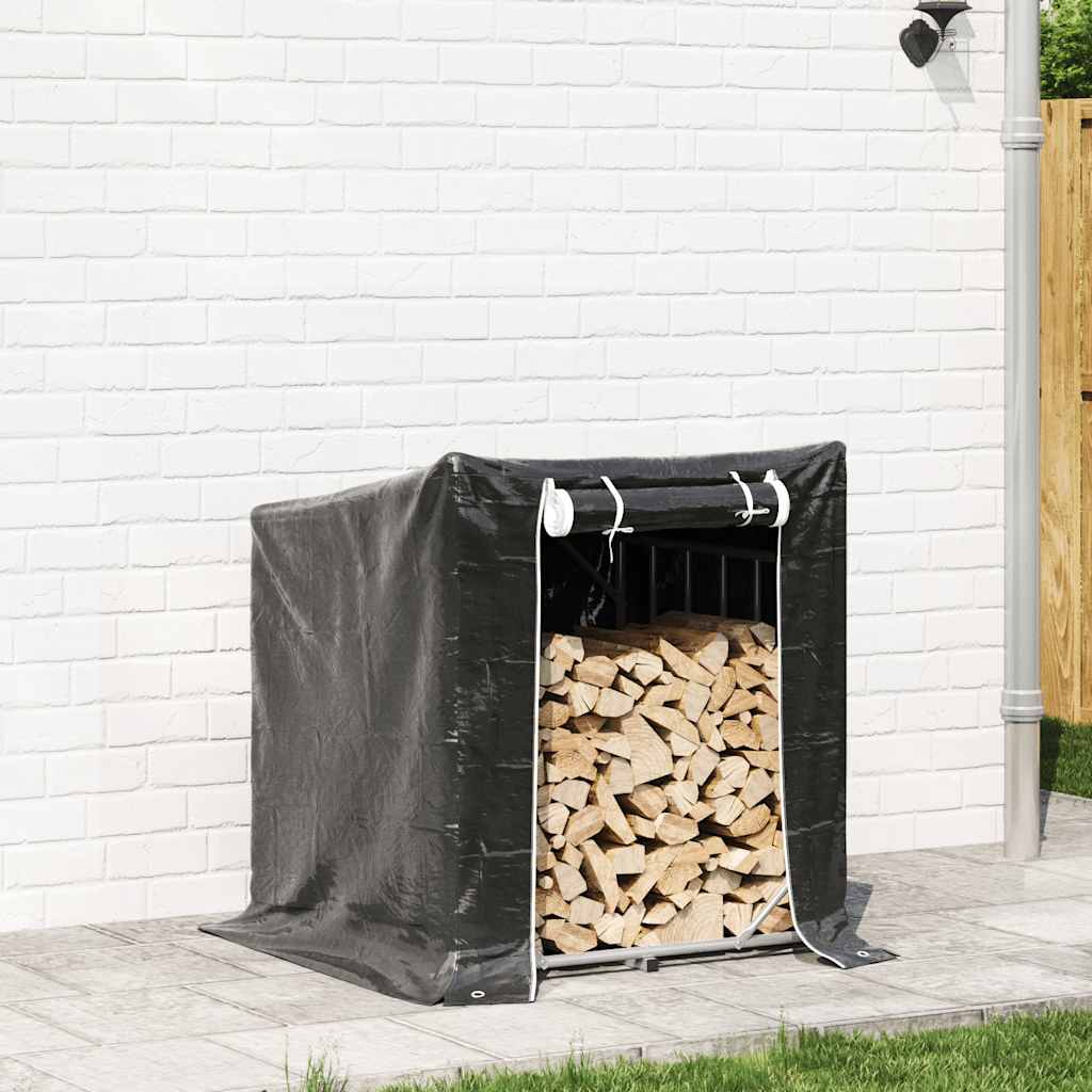 Vidaxx Kaminholzregal mit Regenschutz 100,5x100,5x110,5 cm Stahl