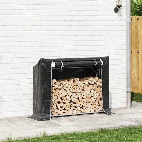 Vidaxx Kaminholzregal mit Regenschutz 151x40,5x110,5 cm Stahl