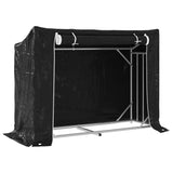 Vidaxl haardhoutrek met regenhoes 151x60,5x110,5 cm staal