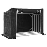 Vidaxl haardhoutrek met regenhoes 151x80,5x110,5 cm staal