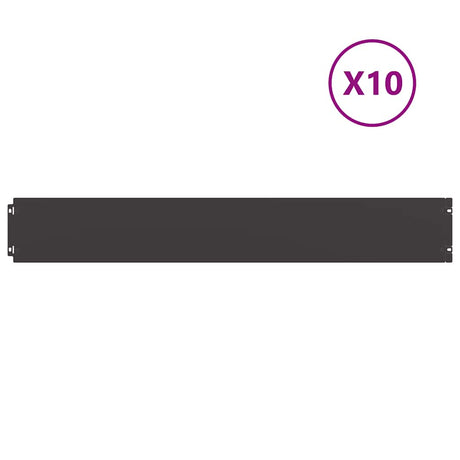 Vidaxl gazonranden 10 st 15x103 cm koudgewalst staal zwart