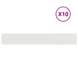 Vidaxl gazonranden 10 st 15x103 cm koudgewalst staal wit