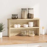 Vidaxl keukenrekken stapelbaar 2 st 50x15x16 cm sonoma eikenkleurig