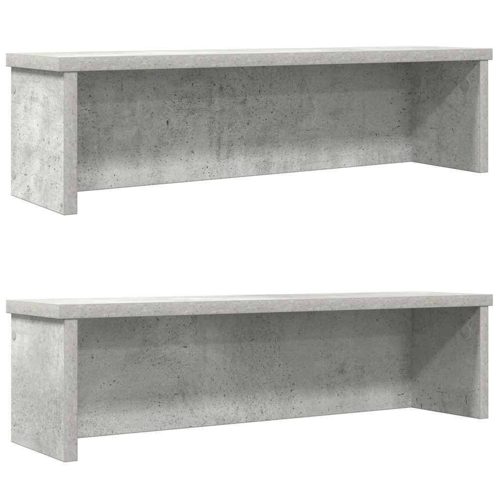 Vidaxl keukenrekken stapelbaar 2 st 50x15x16 cm betongrijs