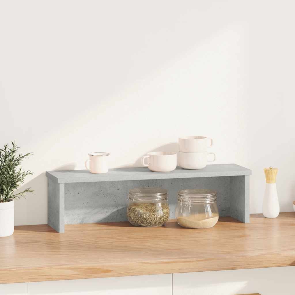 Vidaxx Küchenregal stapelbar 60x15x16 cm Holzwerkstoff Betongrau