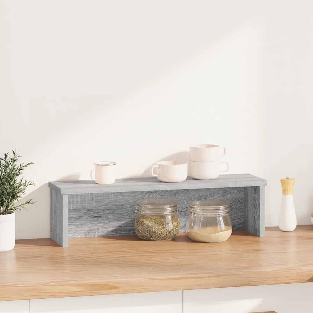 Vidaxx Küchenregal, stapelbar, 60 x 15 x 16 cm, Holzwerkstoff, graue Sonoma-Eiche