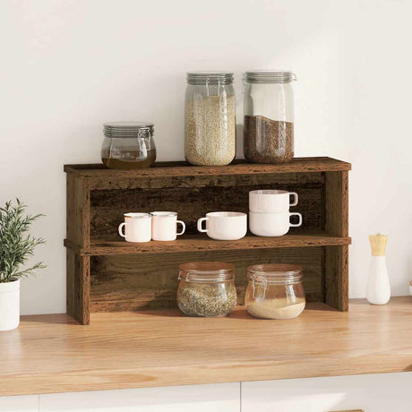 Vidaxx stapelbare Küchenregale 2 Stück 60x15x16 cm altholzfarben