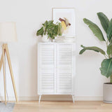 Vidaxl kastdeuren louvredesign 4 st 39,5x29,5 cm wit