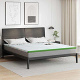 Vidaxl matrastopper wit en groen 200 x 200 cm jacquard stof
