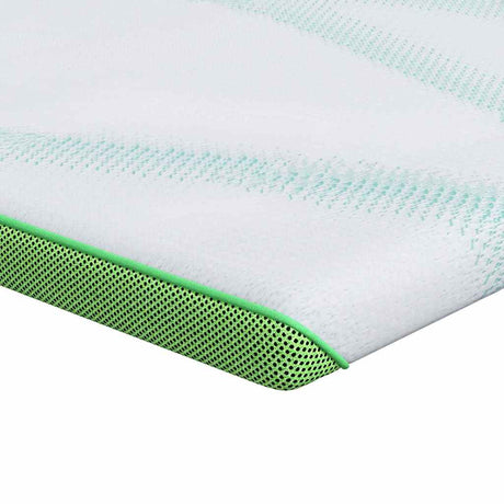 Vidaxl matrastopper wit en groen 90 x 190 cm jacquard stof