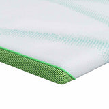 Vidaxl matrastopper wit en groen 140 x 200 cm jacquard stof