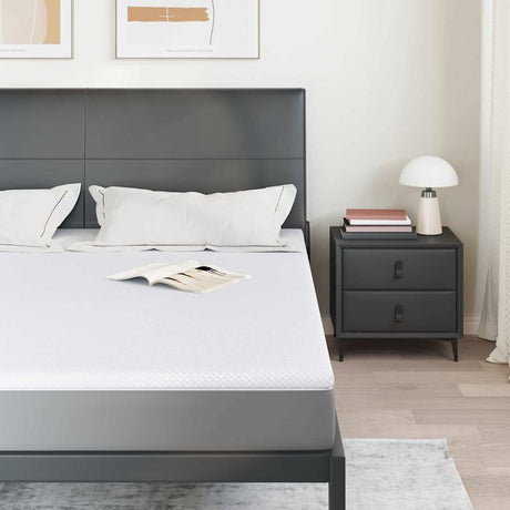 Vidaxl matrastopper wit 200 x 200 cm jacquard stof