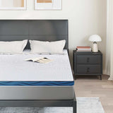 Vidaxl matrastopper wit 140 x 190 cm jacquard stof