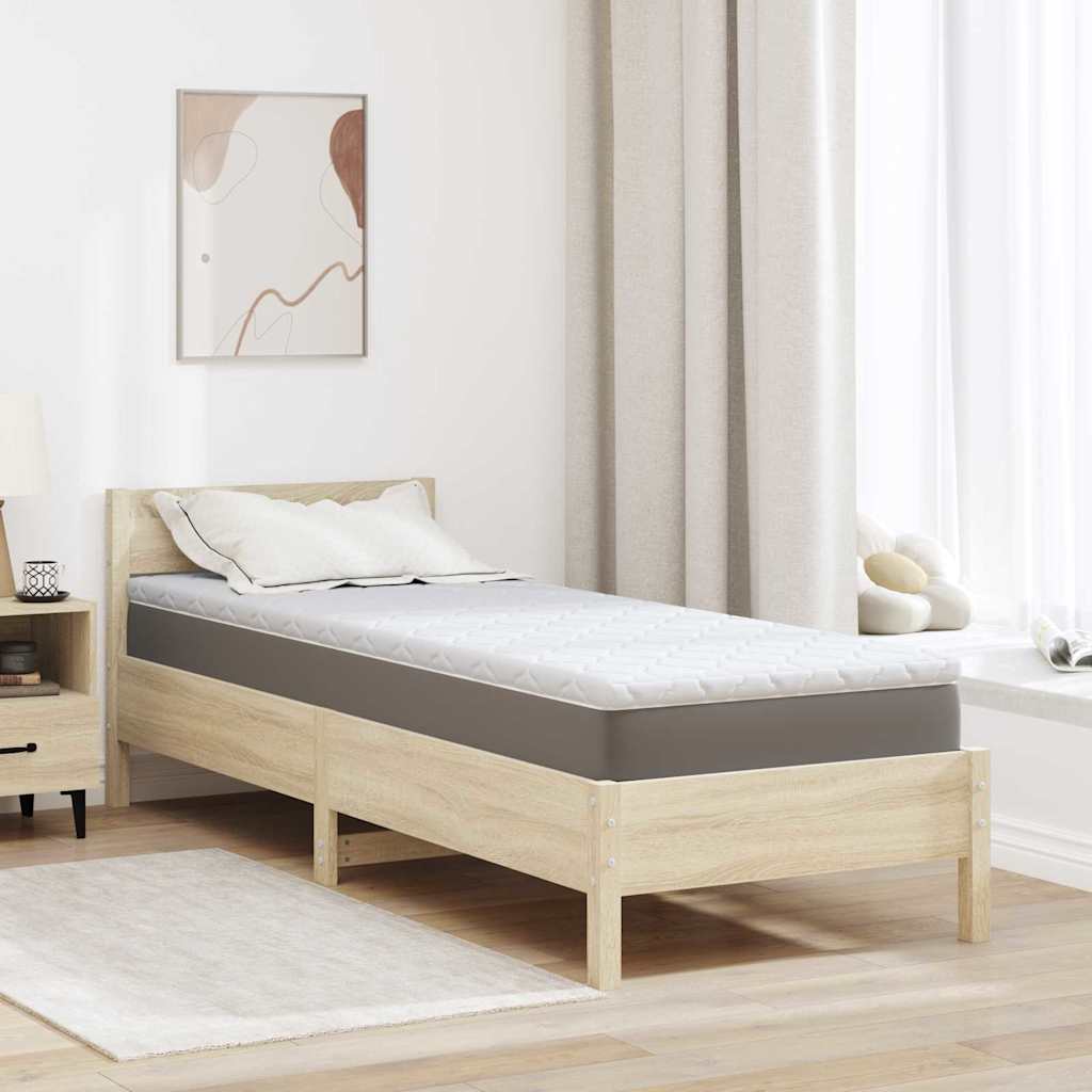 Vidaxl kokos topper wit 80 x 200 cm jacquard stof