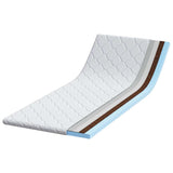 Vidaxl kokos topper wit 80 x 200 cm jacquard stof