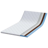 Vidaxl kokos topper wit 90 x 190 cm jacquard stof