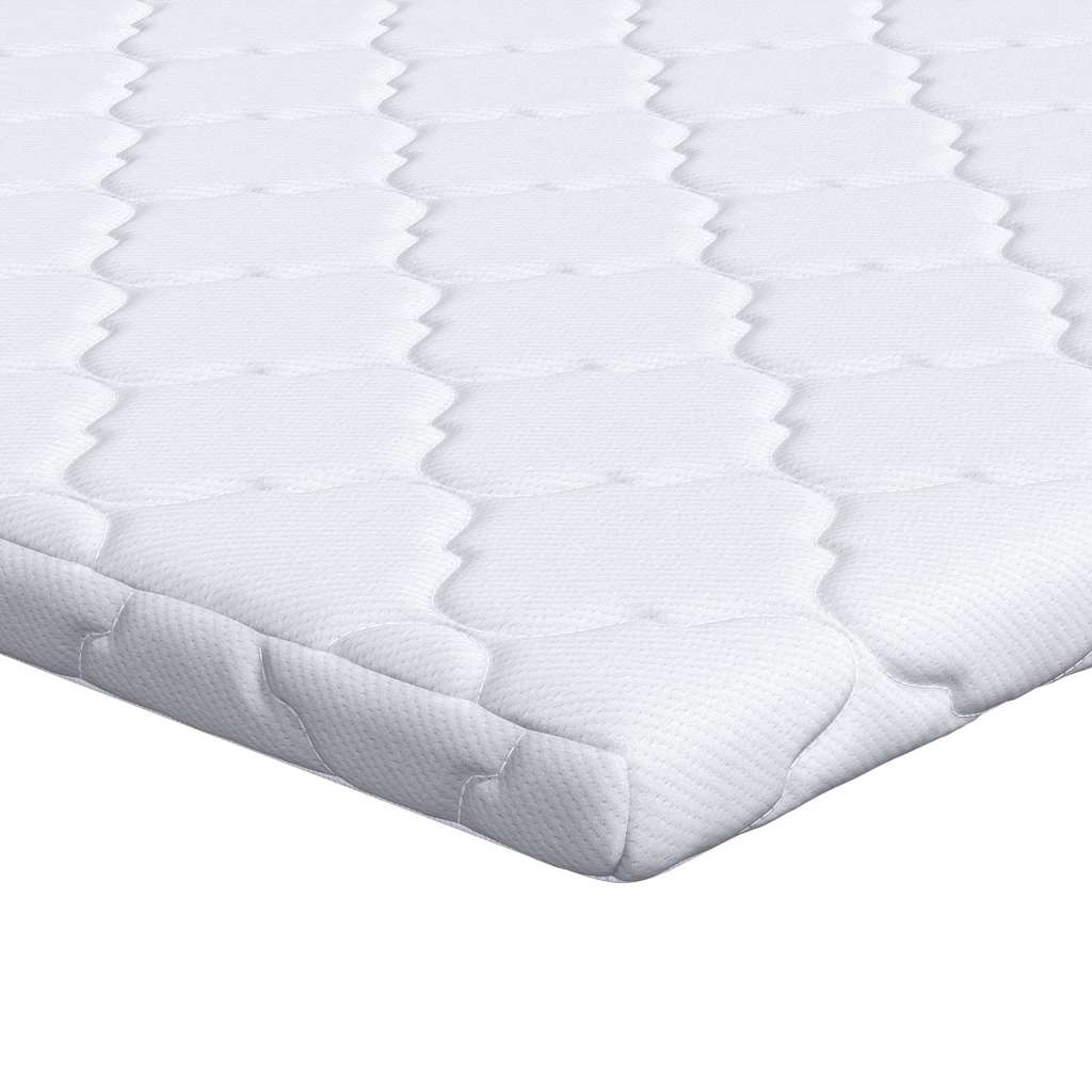Vidaxl kokos topper wit 200 x 200 cm jacquard stof