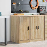Vidaxl garagekast 40x51x85 cm massief grenenhout sonoma eikenkleurig