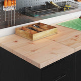 Vidaxl garagekast 30x51x85 cm massief grenenhout zwart