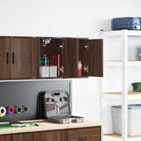 Vidaxl garagewandkasten 2 st spaanplaat bruin eiken