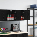 Vidaxl garagewandkasten 2 st spaanplaat zwart
