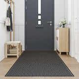 Vidaxl deurmat 115x400 cm gestreept 115x400 cm zwart en grijs