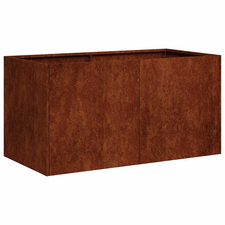 Vidaxl plantenbak roestig 80x40x40 cm weervast staal
