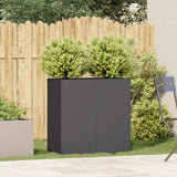 Vidaxl plantenbak 80x40x80 cm koudgewalst staal zwart