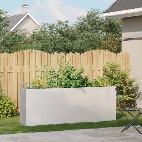 Vidaxl plantenbak 200x40x80 cm roestvrij staal
