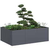 Vidaxl plantenbak 120x80x40 cm staal antracietkleurig