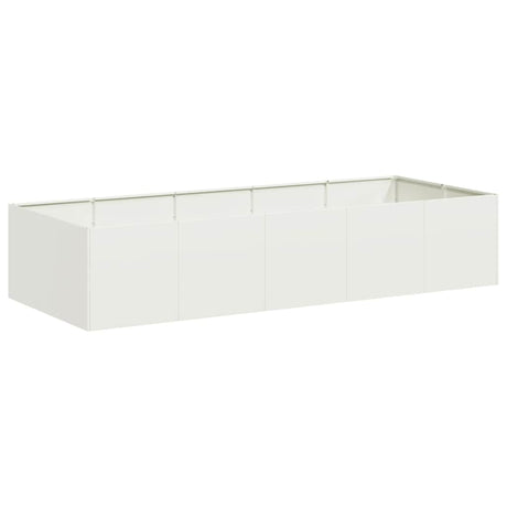 Vidaxl plantenbak 200x80x40 cm staal wit
