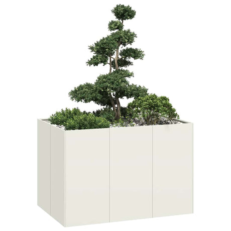 Vidaxl plantenbak 120x80x80 cm staal wit