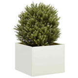 Vidaxl plantenbak 40x40x30 cm staal wit