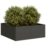 Vidaxl plantenbak 80x80x30 cm staal zwart