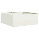 Vidaxl plantenbak 80x80x30 cm staal wit
