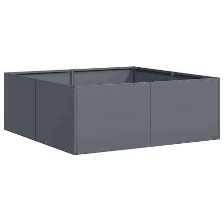Vidaxl plantenbak 80x80x30 cm staal antracietkleurig