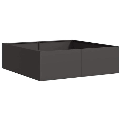 Vidaxl plantenbak 100x100x30 cm staal zwart