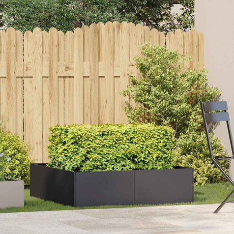 Vidaxl plantenbak 100x100x30 cm staal zwart