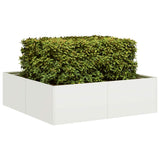 Vidaxl plantenbak 100x100x30 cm staal wit