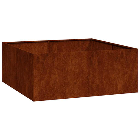 Vidaxl plantenbak roestig 100x100x40 cm weervast staal