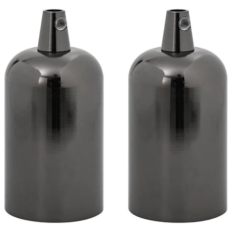 Vidaxl lamphouders 2 st glanzend zwart e27
